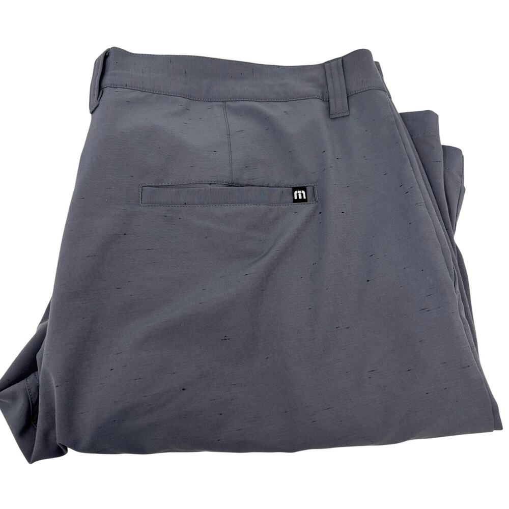 Travis Mathew Mens Sz38 Gray Black‎ Spotted Golf Flat Front Shorts